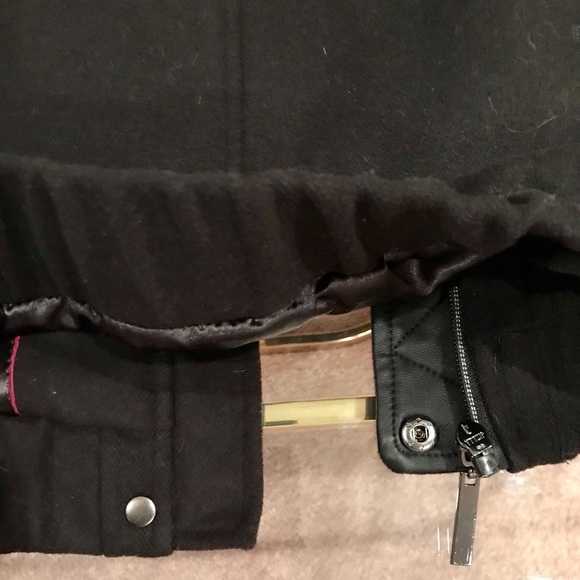 Kensie Wool Blend Bomber Jacket w/Fur Trimmed Hood (LIKE NEW!) - Picture 11 of 16